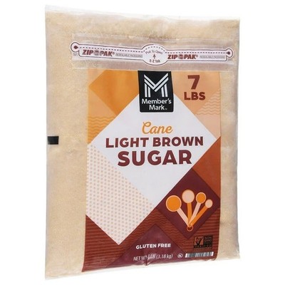 Member's Mark Light Brown Sugar 7 lbs Soft Moist Baking Sweetener Bulk Pack