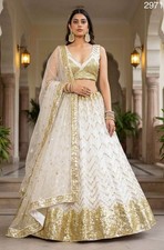 White Lehenga choli party wear lehnga designer Indian wedding lehnga designer
