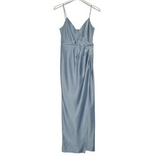 Anthropologie 4 BHLDN Freya Satin Charmeuse Wrap Maxi Dress Event Bridesmaid