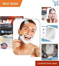 Travel Fogless Shower Mirror Anti-Fog Shaving Makeup Mirror with Suction
