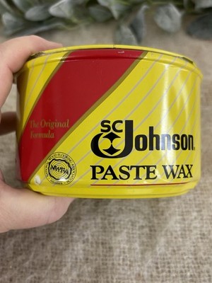 Vintage Johnsons Paste Wax Dated 1988 Nice Tin and 3/4 full Discontinued