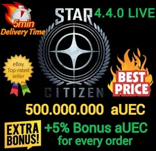 Star Citizen aUEC  500.000.000  🎁+5% Bonus🎁  Alpha UEC 4.4.0 Live Preview