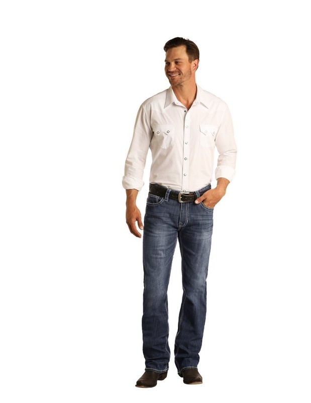 Rock & Roll Western Denim Jeans Mens Double Barrel 32 X 32 Med M0S3473 CLEARANCE