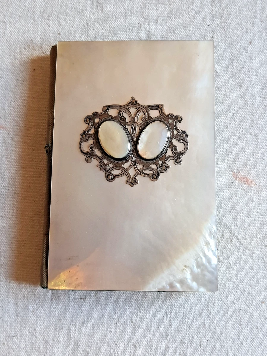 Broche Antique Style Néoclassique - Nacre Peinte, Métal, Espagne XIXe Siècle, Occasion