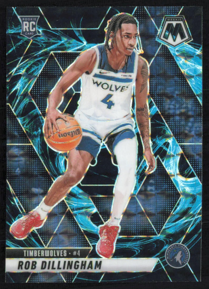 Rob Dillingham 2024-25 Panini Mosaic Genesis #218 RC,SSP, Case Hit,Timberwolves