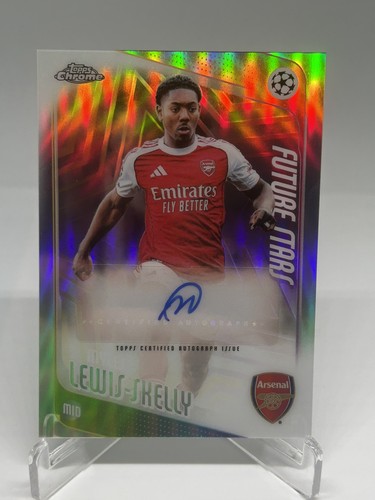 Myles Lewis-Skelly #FSA-MLS 2025 Topps Chrome UEFA Future Stars Autograph card