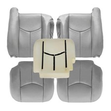 Driver & Passenger Bottom & Top Lean Back & Driver Foam Cushion Leather Gray
