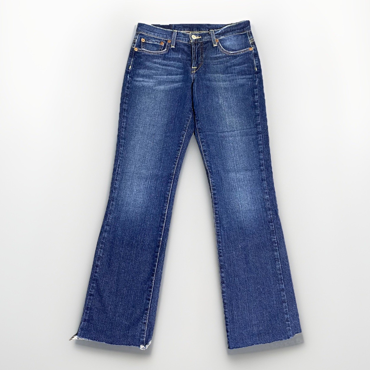 Lucky Brand Easy Rider Jeans Women 28x30 Blue Denim Mid Rise Bootcut Stretch Y2K