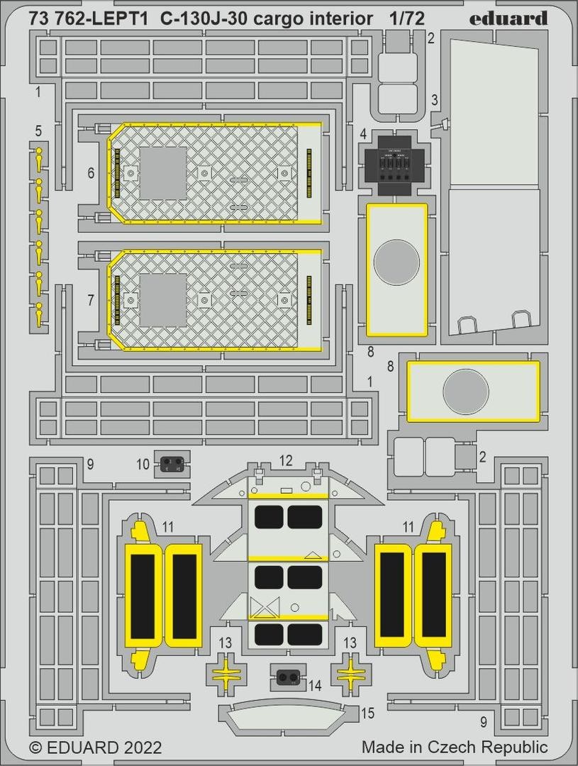 Eduard ED73762 1:72 Lockheed C-130J-30 Hercules cargo interior