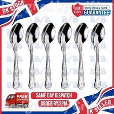 6 KINGS PATTERN COFFEE SPOONS TEA SET OF SIX SMALL QUALITY DESIGN CUTLERY