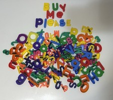 Magnetic Alphabet Letters Numbers Vintage Modern Mixed Lot Of 140