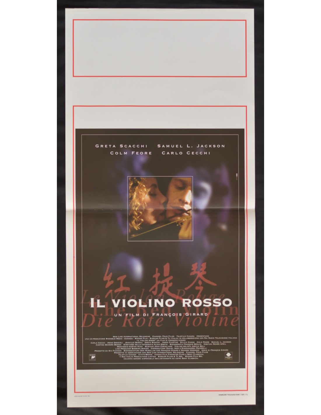 Locandina originale film Il violino rosso (1998) - Regia di François Girard