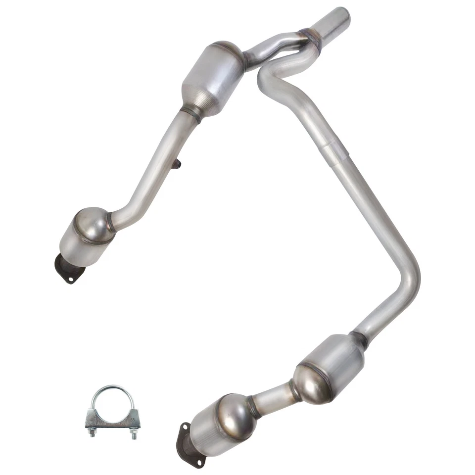 HIGHFLOW Catalytic Converter For 2007-2009 Jeep Wrangler 3.8L Y-Pipe Front EPA Foto 4 de 4