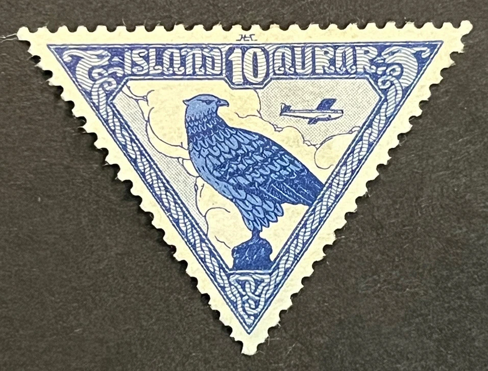 Sellos de viaje: estampillas de correo aéreo de Islandia de 1930 Scott #C3, como nuevas, originales, H Foto 2 de 4