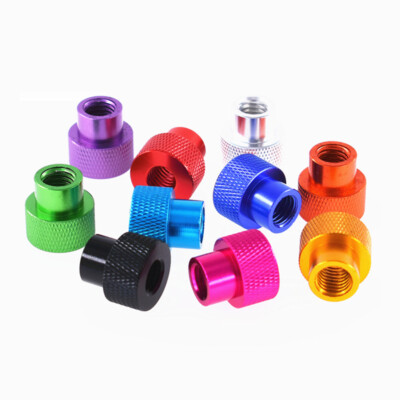 UNC Colored Aluminum Alloy Knurled Nuts 1/4-20 3/8-16 6#-32 Through Hole Nuts