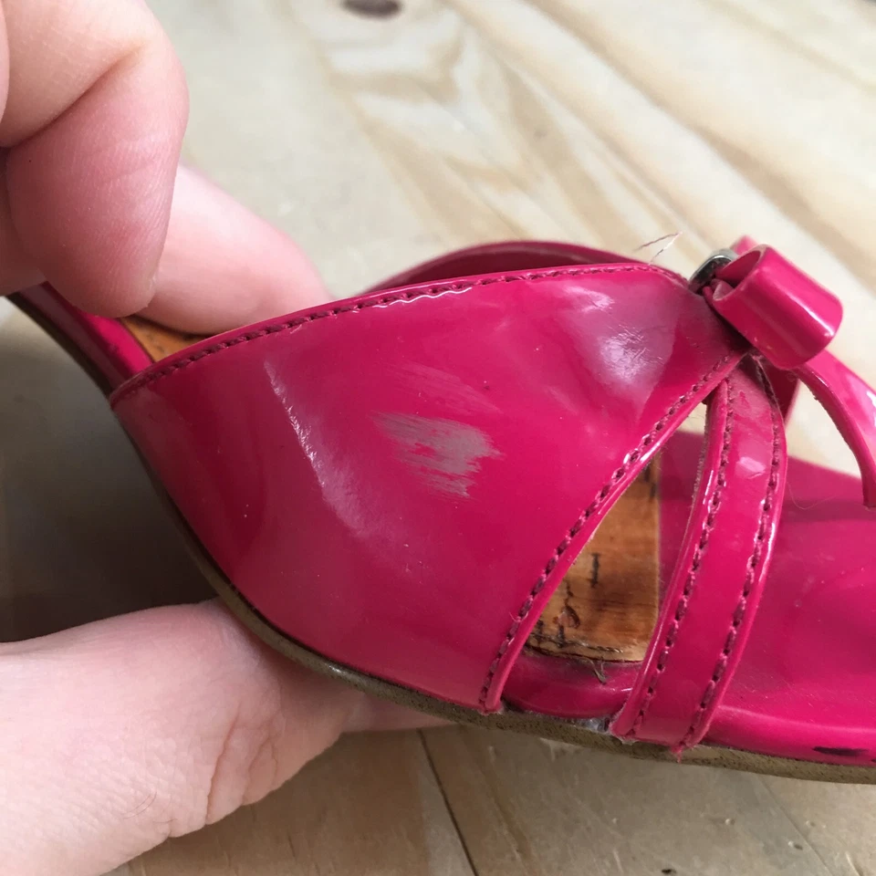 Sandalia Nickels Mujer 7.5M Rosa Rumor Arco Mula Punta Abierta Charol Informal Foto 4 de 4