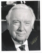 Walter Cronkite - Signed B&W Photograph