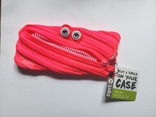 ZIPIT Monster Pencil Case - Pink with gold teeth 