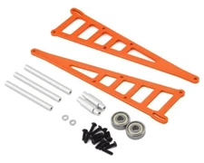STRC SPTST3678WO Orange CNC Aluminum Adjustable Wheelie Bar Kit, Slash 2WD LCG,