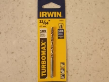 Irwin 73311 Turbomax 11/64" x 3-1/4" L High Speed Steel Drill Bit