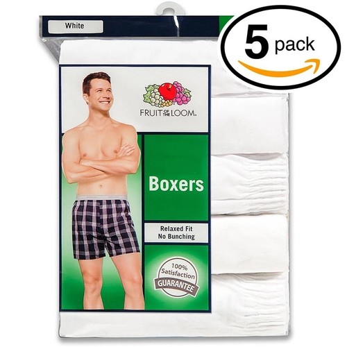 Fruit of the Loom® Men's FULLCUT Woven Boxers 5Pack "Tagless & Cotton