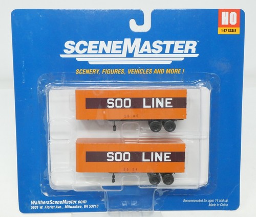 Remolque Walthers SceneMaster 949-2372, Soo Line 32' paquete de 2, escala HO | Zustand: New