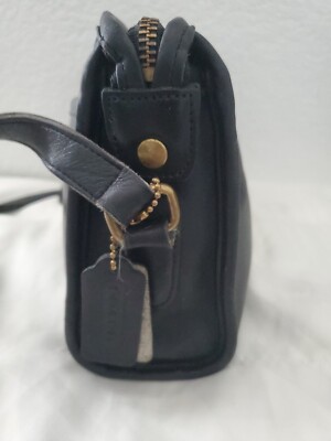 Vintage Coach 9924 Casino Bag With Extras Black Leather Gold