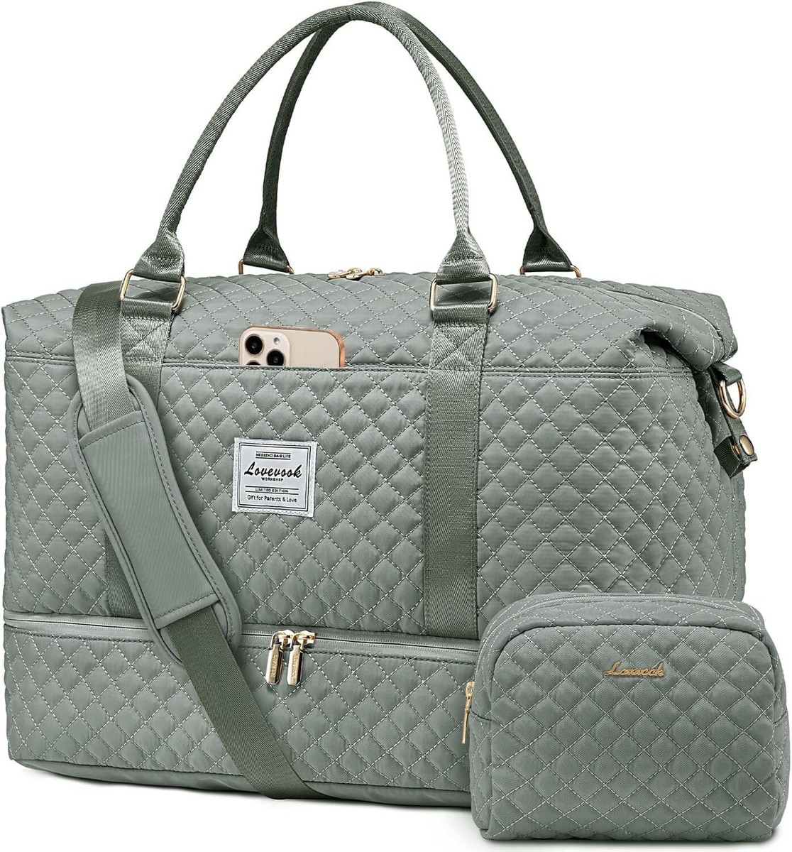 LOVEVOOK Travel Duffle Bag,Weekender Bags for Large-2 Pcs, Dark