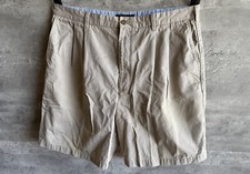 Vintage 2004 Tommy Hilfiger Golf Beige Cotton Pleated Chino Shorts Size 40