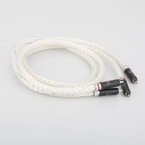 1Pair 8AG Silver Plated Connector 7N OCC 16 Strands HIFI Audio RCA Cable - Picture 3 of 6