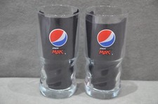 2x Pepsi Max Glass 12oz 350ml Hi Ball Tumbler Colour Logo Brand New VERY RARE