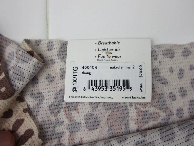 Tanga Spanx Under Statments estampado animal desnudo suave para mujer 1X ropa interior Foto 4 de 4