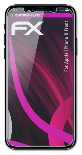 atFoliX Verre film protecteur pour Apple iPhone X Front 9H Hybride-Verre - Photo 3 sur 5