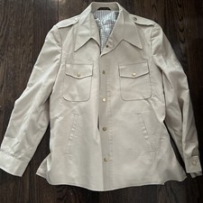 Vtg 1960c Curlee Leisure Disco Suit mens 2 piece peak lapel Large