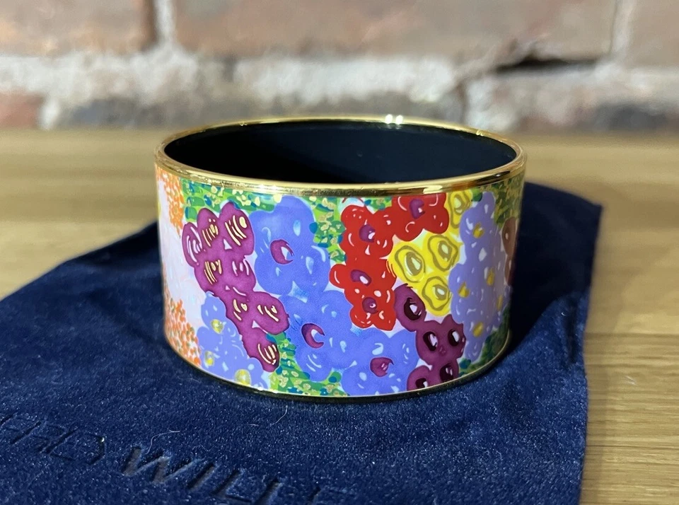 Brazalete FREY WILLE Floral Sinfonía Impresionista Flores Oro 24K Esmalte (Talla M) Foto 3 de 4