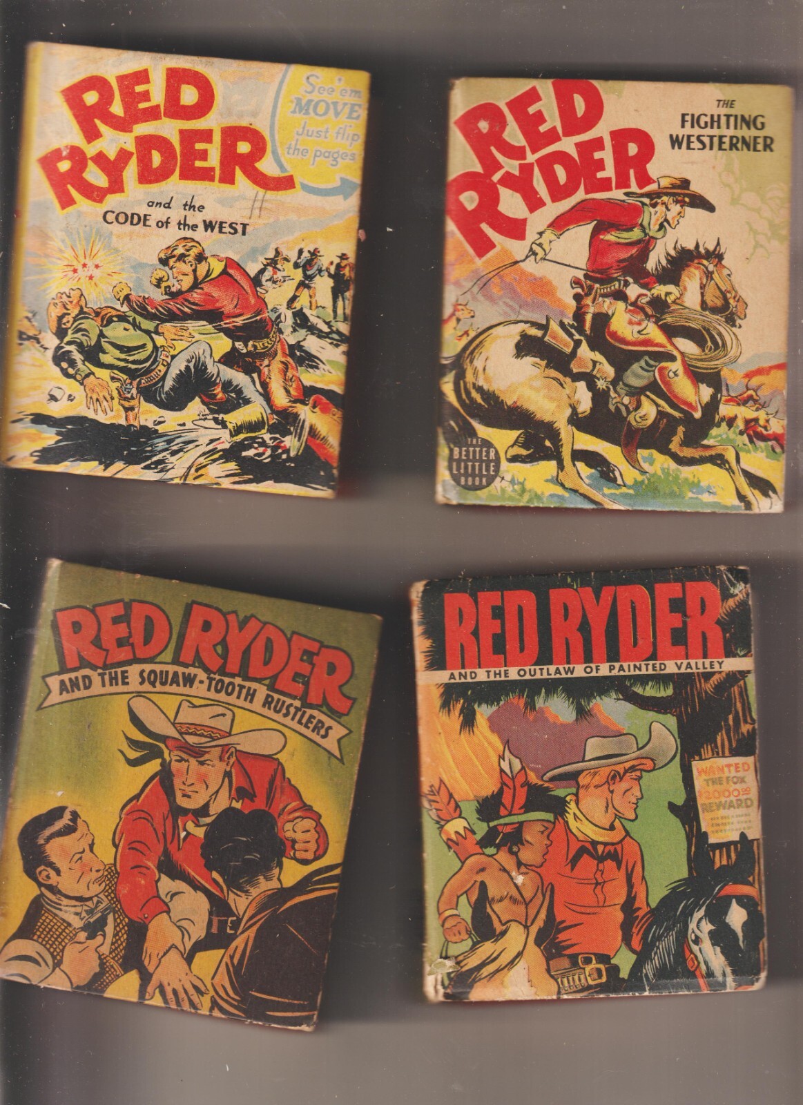 RED RYDER X7 TOM  MIX X3  BIG /BETTER  LITTLE BOOK LOT OF 10 GOLDEN AGE WESTERN