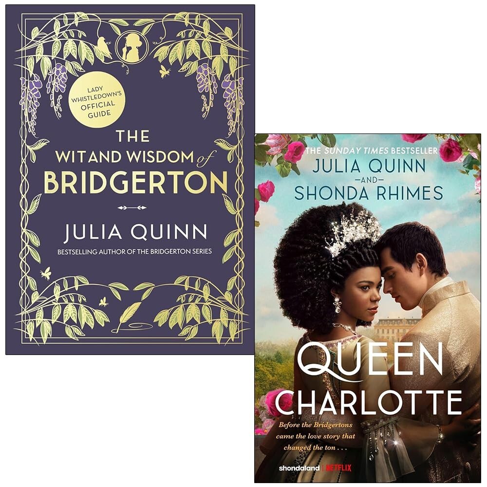 Julia Quinn Bridgerton Series 2 Books Collection Set The Wit and Wisdom of Brid