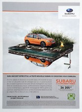 2013 SUBARU Crosstrek Vintage Original Print AD | Orange SUV photo French Canada