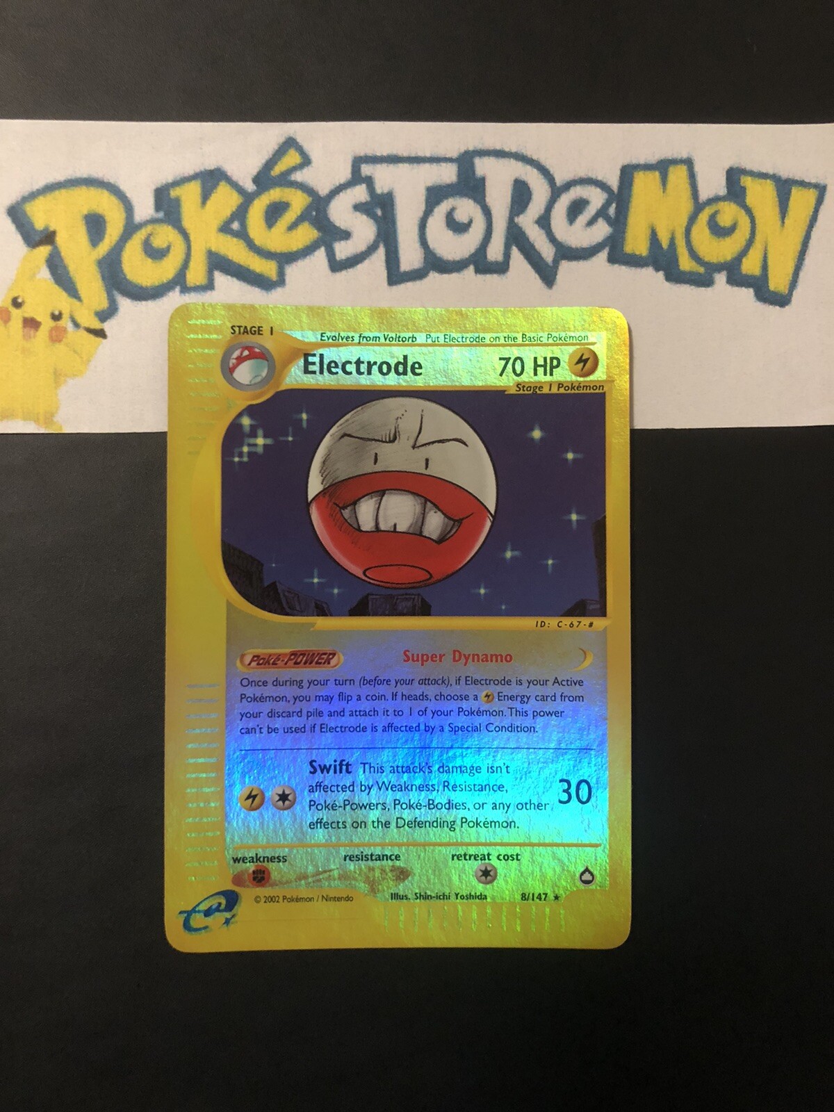 Pokemon - Electrode - Aquapolis - Holo Reverse - 8/147 - English - NM/Mint