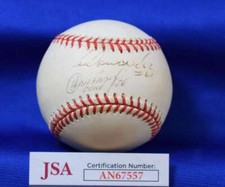 Orlando And Livan Hernandez  JSA Coa Autograph National League Signed Baseball