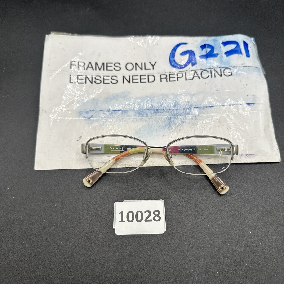 COACH NEW YORK “BETTIE” HC5004 9026 Tortoise 51-16-135 Eyeglasses Frame G221