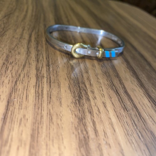 Vintage Sterlingsilber Mexiko eingelegt türkis Gürtelarmband markiert, siehe Bild - Bild 3 von 13