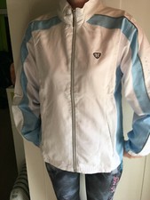 Pacific Sport Women's Jacket Withe/light Blue With Reflecting Stripes/tennis