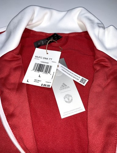 adidas Manchester United Track Jacket Men's Large Red White Gold Full Zip HE6670 - Picture 9 of 9