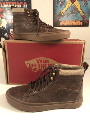 vans sk8 hi mte brown leather
