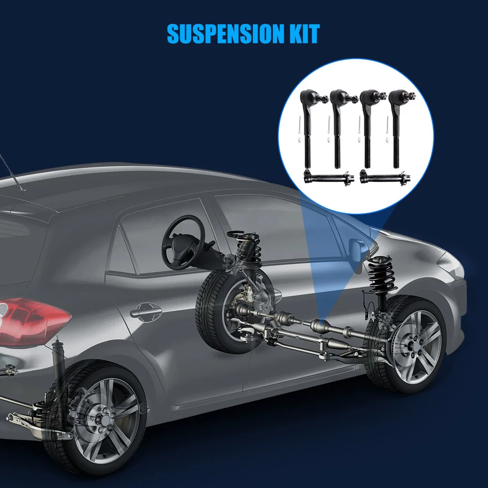 6x Inner Outer Tie Rod Ends Adjusting Sleeve For 1965-1970 Chevrolet C10 Pickup Foto 2 de 4