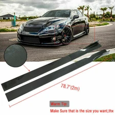 78.7" / 2m Carbon Fiber Side Skirt For Lexus IS200 IS350 IS250 IS400