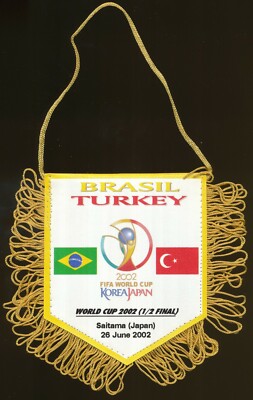 Fanion Pennant 10x9 Cm - Brésil Vs Angleterre - Quart De Finale Coupe Du Monde 2002