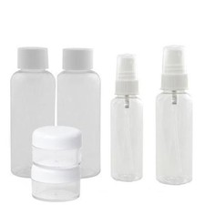 KIT DA VIAGGIO BOTTIGLIE CONTENITORE PORTA LIQUIDI PROFUMO POSH AEREO FLACONI