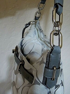 COACH Chelsea Ashlyn Signature Shoulder Bag-Silver & Gray F17834